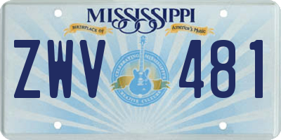 MS license plate ZWV481