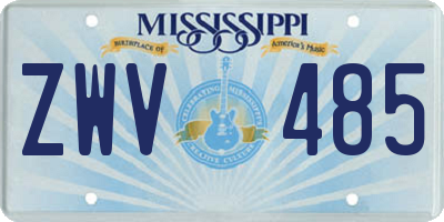 MS license plate ZWV485
