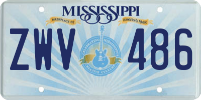 MS license plate ZWV486