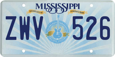 MS license plate ZWV526