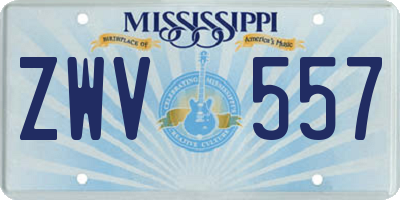 MS license plate ZWV557