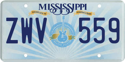MS license plate ZWV559
