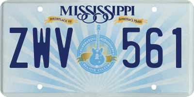 MS license plate ZWV561