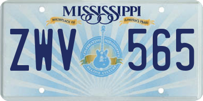 MS license plate ZWV565