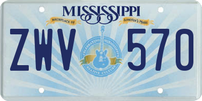 MS license plate ZWV570