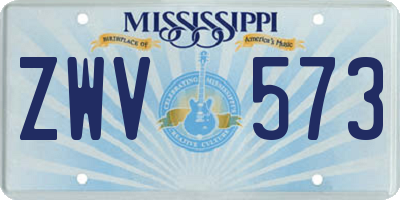 MS license plate ZWV573