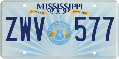 MS license plate ZWV577