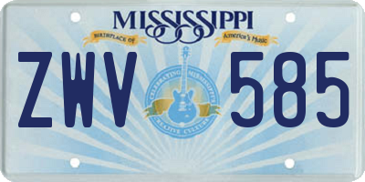 MS license plate ZWV585