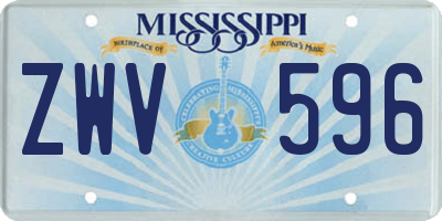 MS license plate ZWV596
