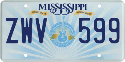 MS license plate ZWV599