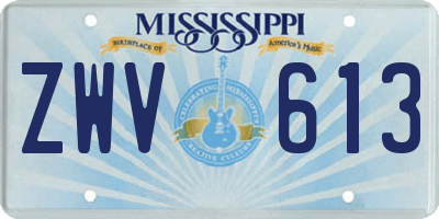MS license plate ZWV613