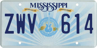 MS license plate ZWV614