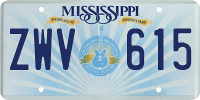 MS license plate ZWV615