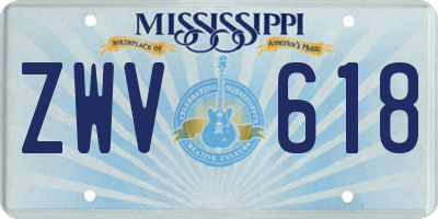 MS license plate ZWV618