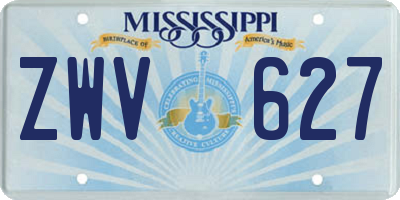 MS license plate ZWV627