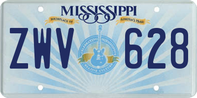 MS license plate ZWV628