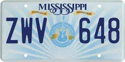 MS license plate ZWV648