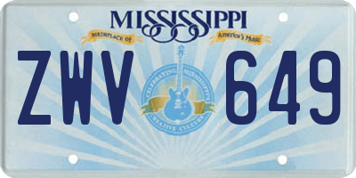 MS license plate ZWV649
