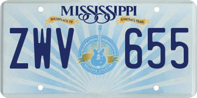 MS license plate ZWV655