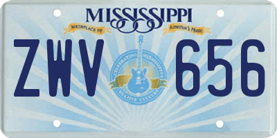 MS license plate ZWV656
