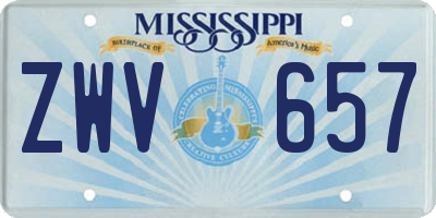 MS license plate ZWV657