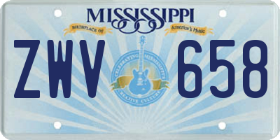 MS license plate ZWV658