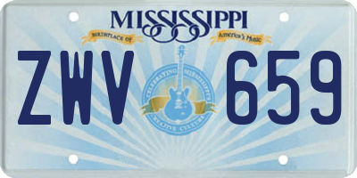 MS license plate ZWV659