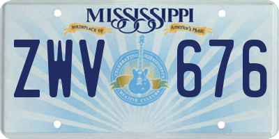 MS license plate ZWV676