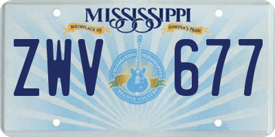 MS license plate ZWV677