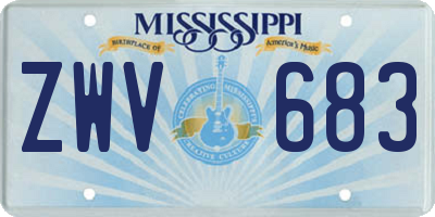 MS license plate ZWV683