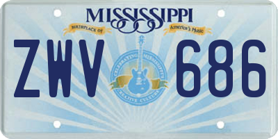 MS license plate ZWV686