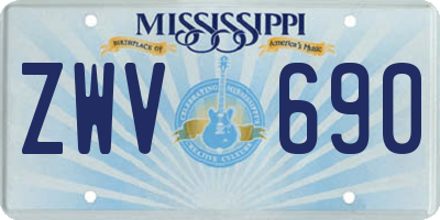 MS license plate ZWV690