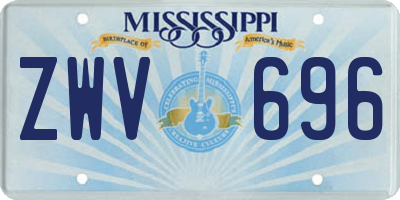 MS license plate ZWV696