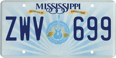 MS license plate ZWV699