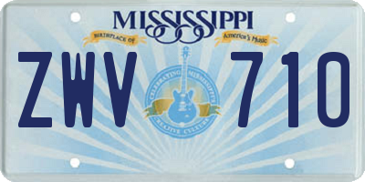 MS license plate ZWV710