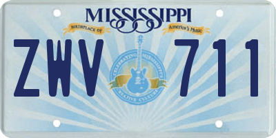 MS license plate ZWV711