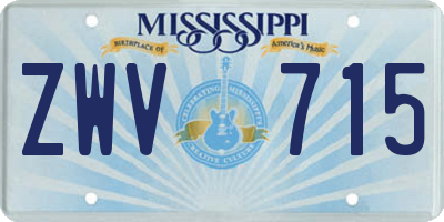 MS license plate ZWV715