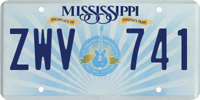 MS license plate ZWV741