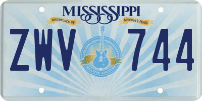 MS license plate ZWV744