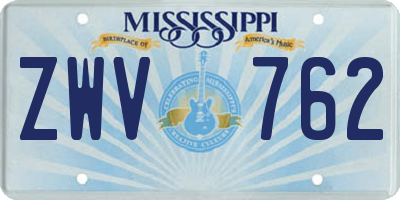 MS license plate ZWV762