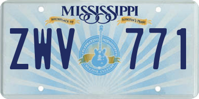 MS license plate ZWV771