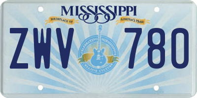 MS license plate ZWV780