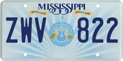 MS license plate ZWV822