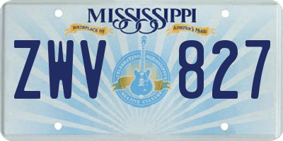 MS license plate ZWV827
