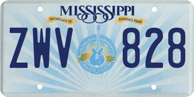 MS license plate ZWV828