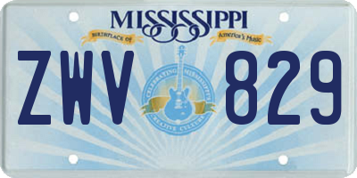 MS license plate ZWV829