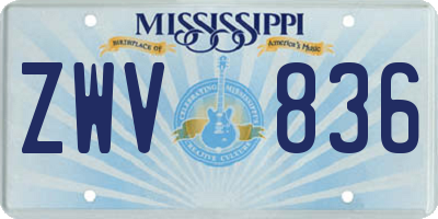 MS license plate ZWV836