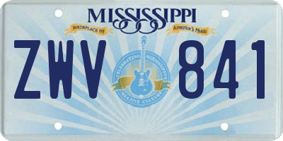 MS license plate ZWV841