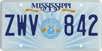 MS license plate ZWV842
