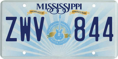 MS license plate ZWV844